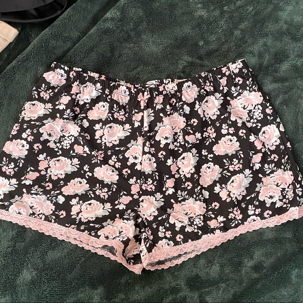 Black Lacy Sleep Shorts